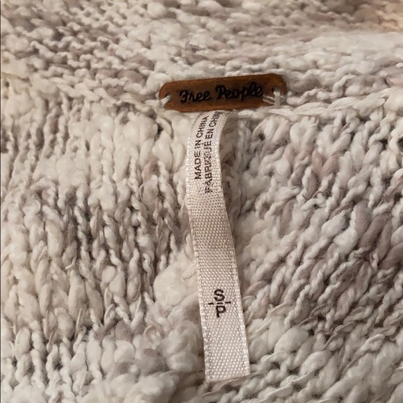 Free People Oatmeal Oversize Slouchy Tunic Sweater - Picture 3 of 4